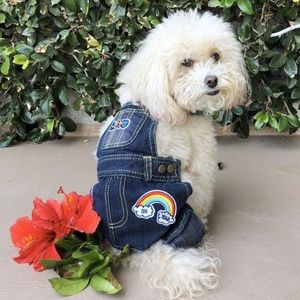 Denim Dog Overalls Custom Pet - Size XS-L Avail.